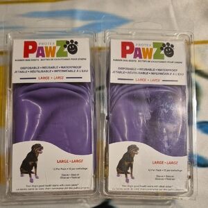 PAWZ Purple Waterproof Reusable Dog Boots - 22 Large Balloon Dog Boot New